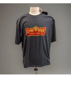 CUMMINS Unisex T-Shirt Size Large Retro Oil - Charcoal New With Tags